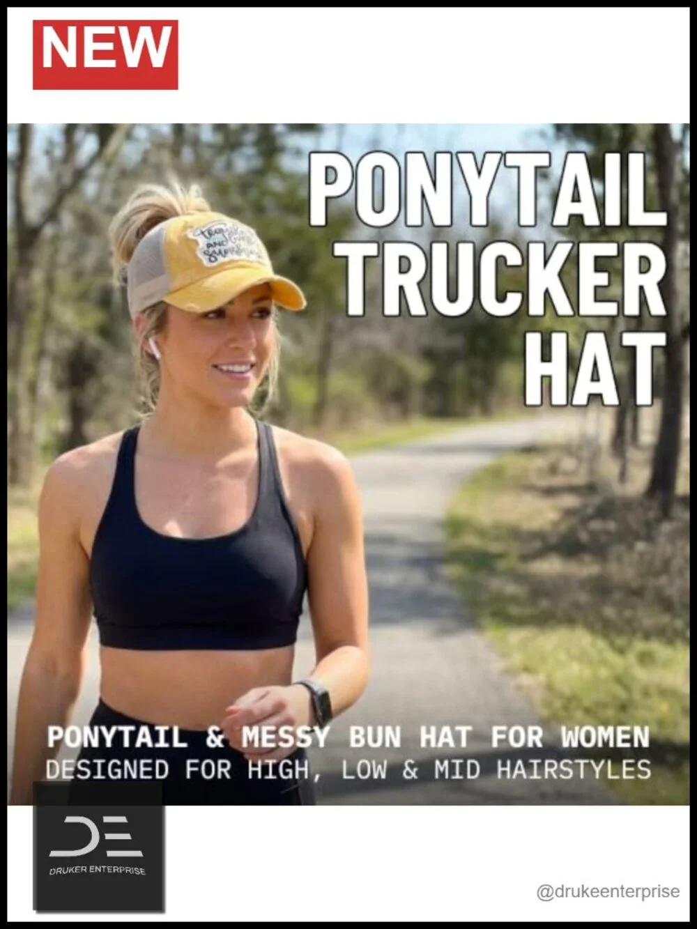 Ponytail Baseball Cap with Sayings - Criss Cross Back High Pony Adjustable Hat